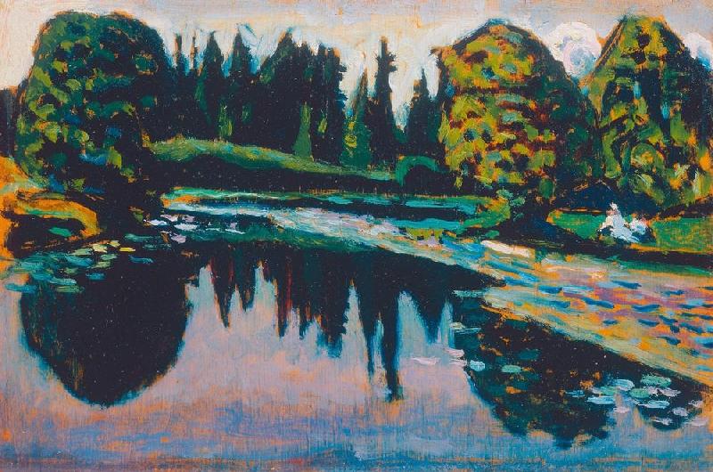 River in Summer à Vassily Kandinsky