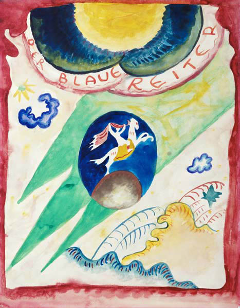Outline to the almanac the blue rider à Vassily Kandinsky
