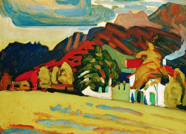 Houses and Mountains à Vassily Kandinsky