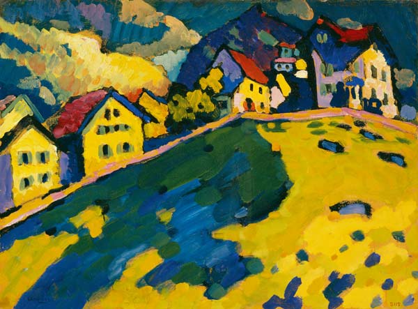 Houses on a Hill à Vassily Kandinsky
