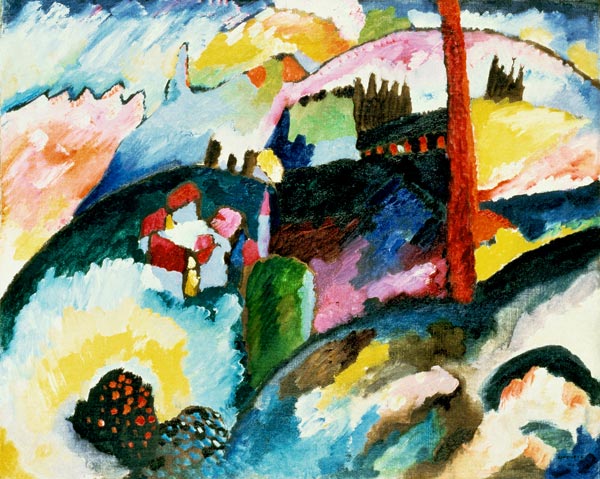 Landscape with Chimneys à Vassily Kandinsky