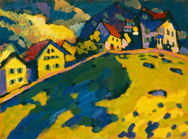 Study For Houses on A Hill à Vassily Kandinsky