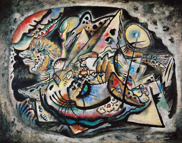 Komposition Graues Oval à Vassily Kandinsky
