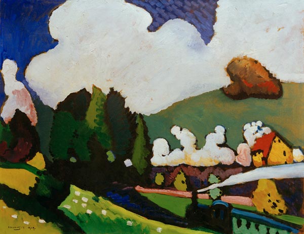 Landscape with Locomotive à Vassily Kandinsky