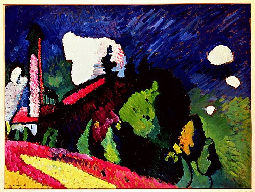 Landscape with a Steeple à Vassily Kandinsky