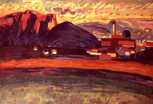 Landscape with Hills à Vassily Kandinsky