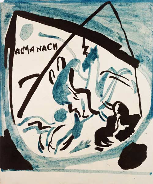 Outline for the almanac the blue rider à Vassily Kandinsky
