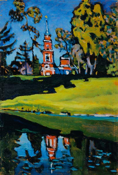 Red church à Vassily Kandinsky