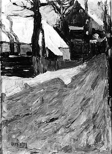 Schwabing: Nikolaistrasse in Winter I à Vassily Kandinsky