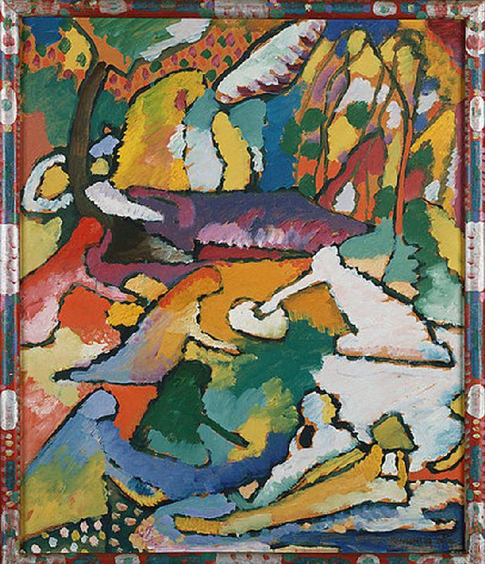 Outline to composition of II. (fragment) à Vassily Kandinsky