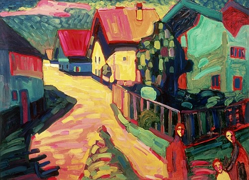 The Road to Murnau à Vassily Kandinsky
