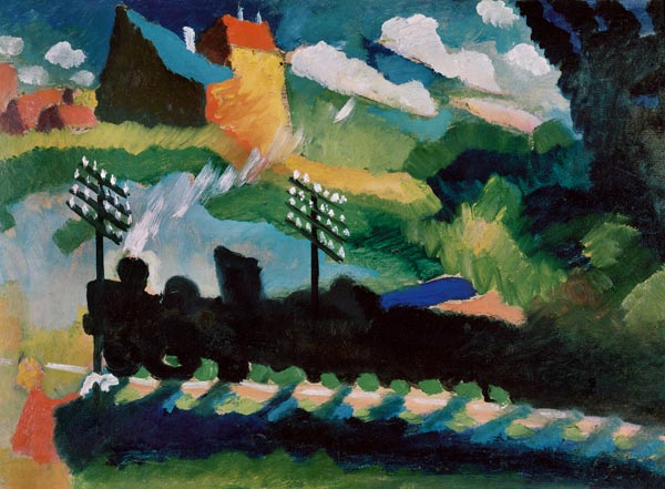 Railway near Murnau à Vassily Kandinsky