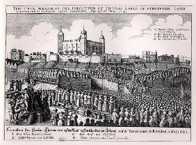The Execution of Thomas Wentworth (1593-1641) Earl of Strafford, Tower Hill, 12th May 1641 (engravin