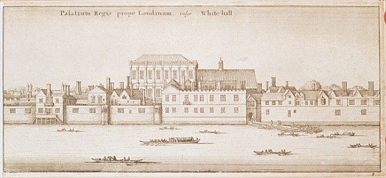 View of Whitehall à Wenceslaus Hollar