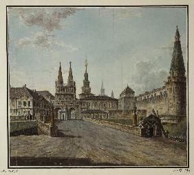 View of the Resurrection Gate and Neglinny Bridge from Tverskaya Street