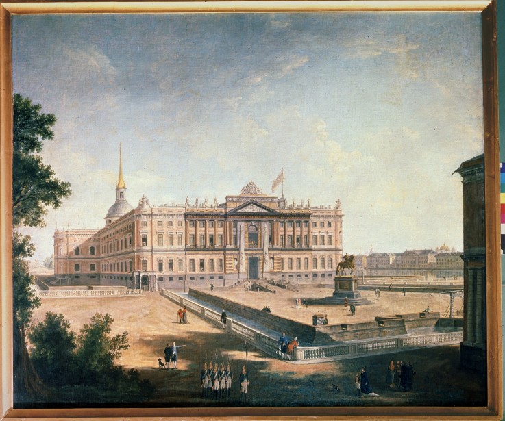 View of the Michael Palace and the Connetable Square in St. Petersburg à Werkst. Alexejew