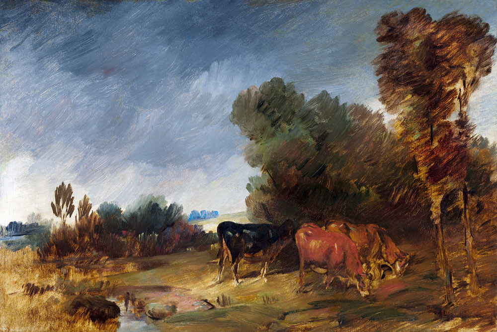 Große Herbstlandschaft mit Kühen à Wilhelm Busch