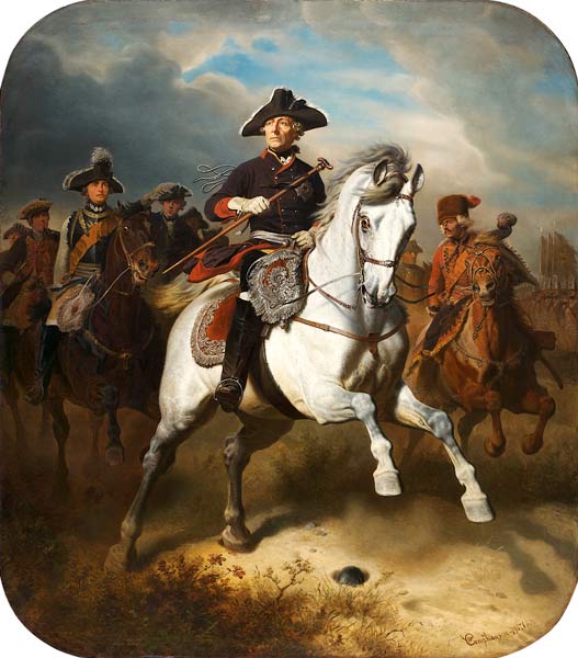 Friedrich der Große zu Pferde à Wilhelm Camphausen