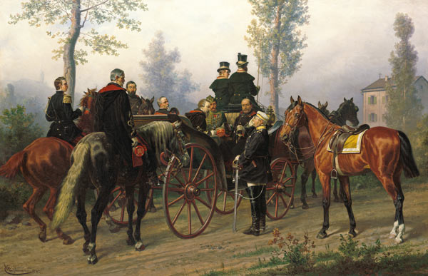 Napoleon III and Bismarck after the Battle of Sedan à Wilhelm Camphausen