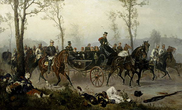 Napoléon III  et Bismarck sur le chemin de Paris. à Wilhelm Camphausen