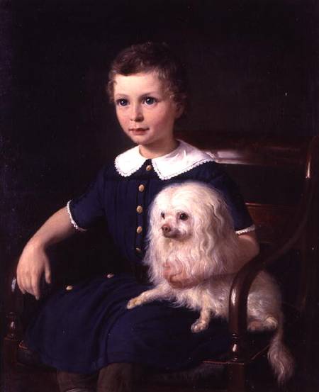 Study of a Boy with Pet Dog à Wilhelm Marstrand