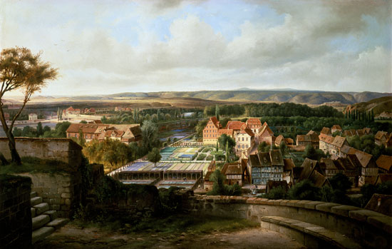 Vue sur Quedlinburg depuis Schlossberg à Wilhelm Steuerwaldt