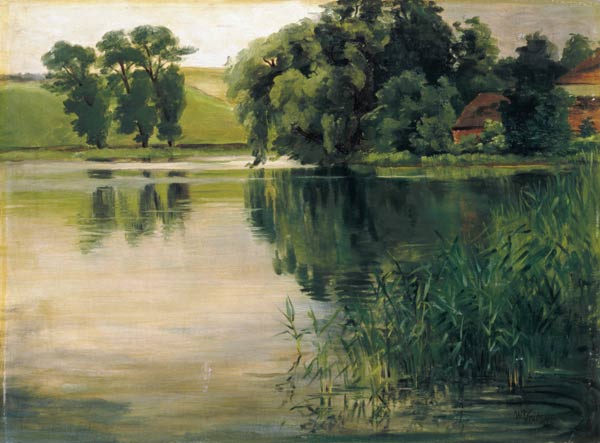An einem kleinen See à Wilhelm Trübner