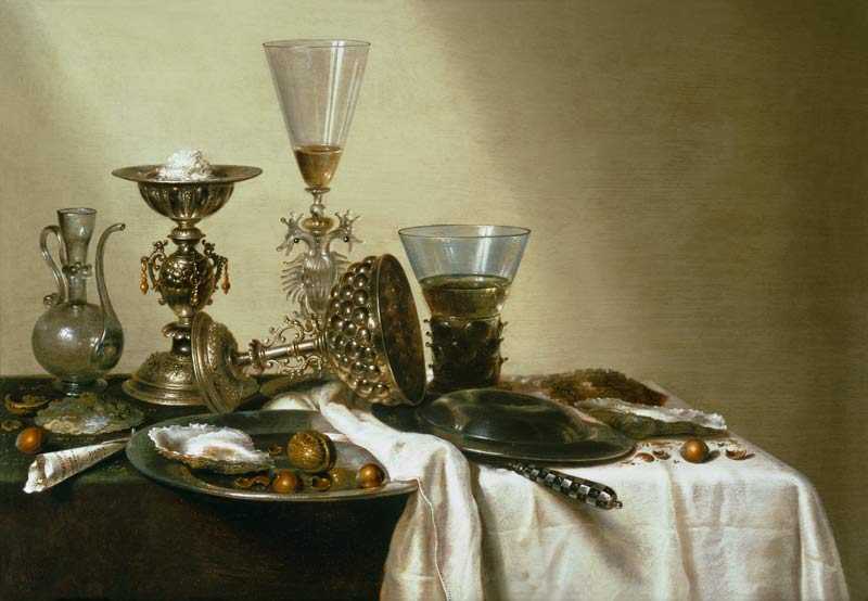 Still Life with Oysters and Nuts à Willem Claesz Heda