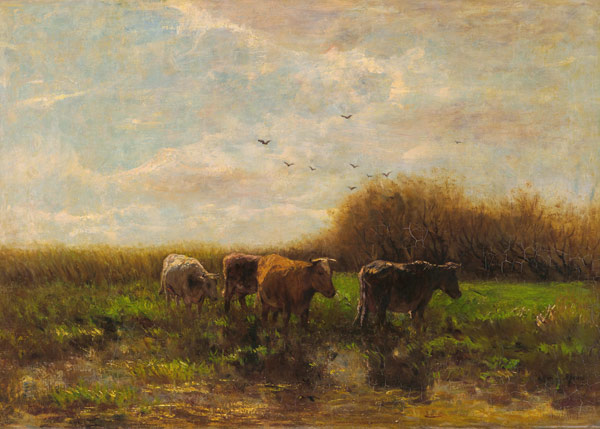 Cows at evening à Willem Maris