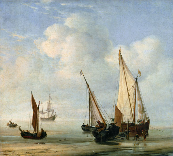 Calm Sea. c.1650 à Willem van de Velde le Jeune