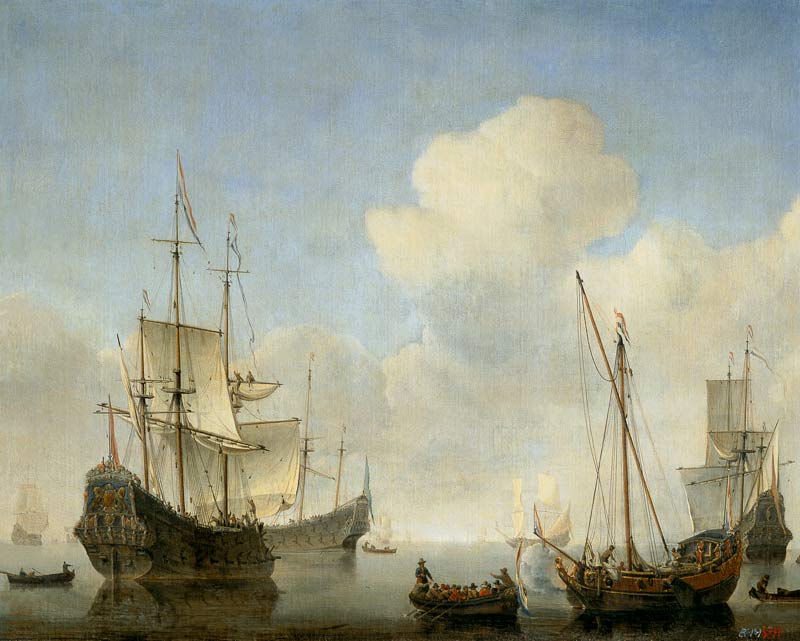 Schiffe an der West-Afrikanischen Küste à Willem van de Velde le Jeune