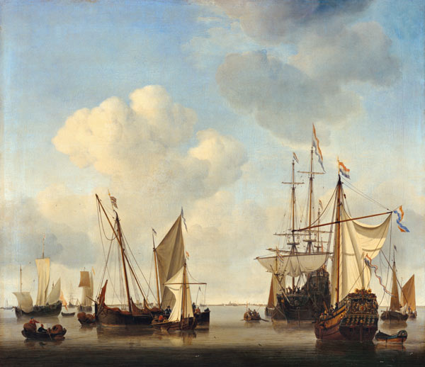 Navires de guerre sur le y. à Willem van de Velde le Jeune