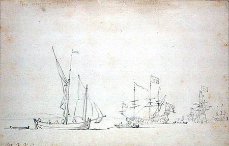 Ships from Sluis à Willem van de Velde le Jeune