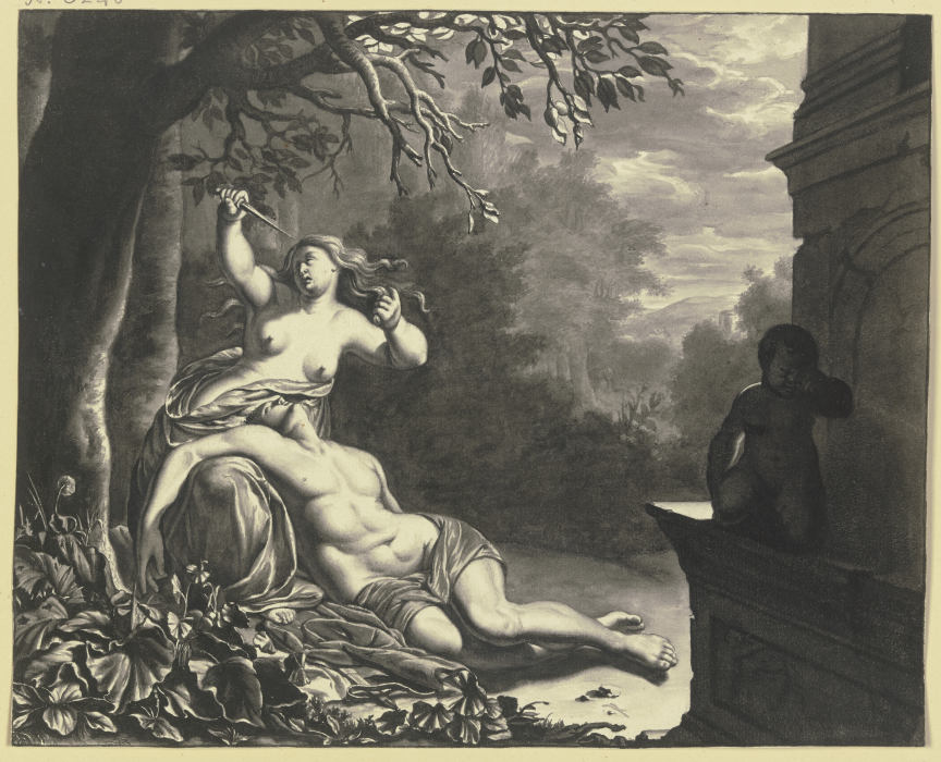 Pyramus and Thisbe à Willem van Mieris