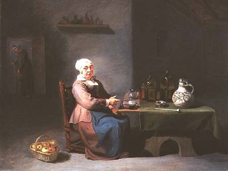 A Woman in a kitchen à Willem van l'Ancien Herp