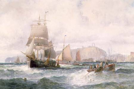 Shipping off a Coastline à William A. Thornley ou Thornbery