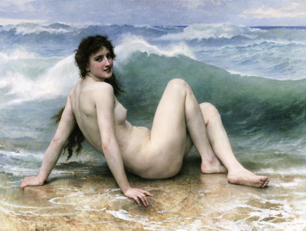 La Vague, 1896 (oil on canvas) à William Adolphe Bouguereau