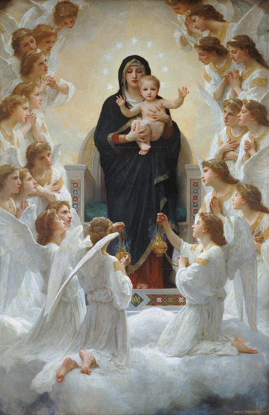 The Virgin with Angels à William Adolphe Bouguereau