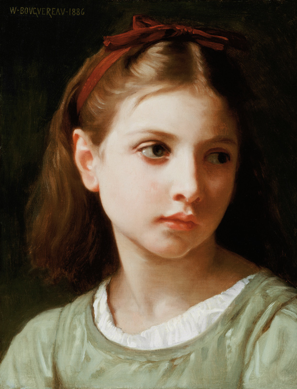 Portrait d\'une jeune fille - Buste à William Adolphe Bouguereau