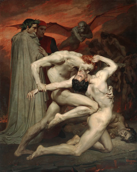 Dante and Virgil in Hell à William Adolphe Bouguereau