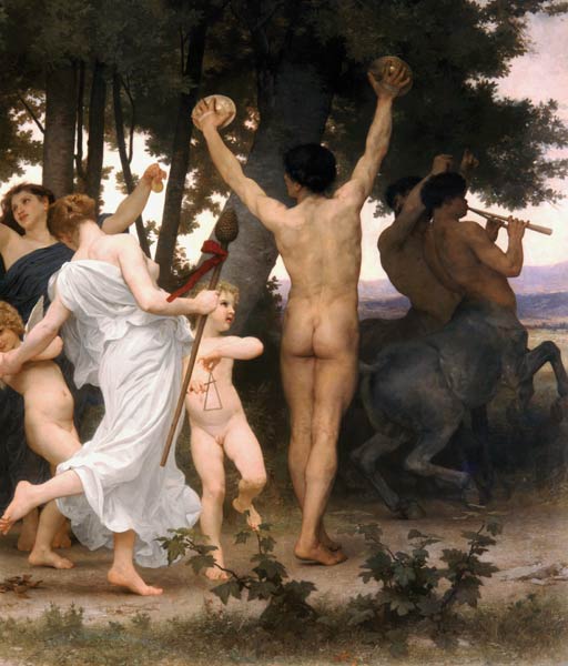 Girl Defending Herself Against Love à William Adolphe Bouguereau