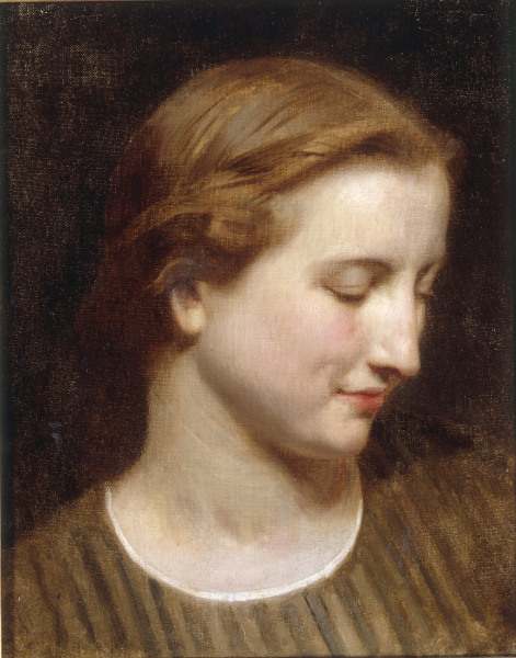Woman in a Striped Dress. à William Adolphe Bouguereau