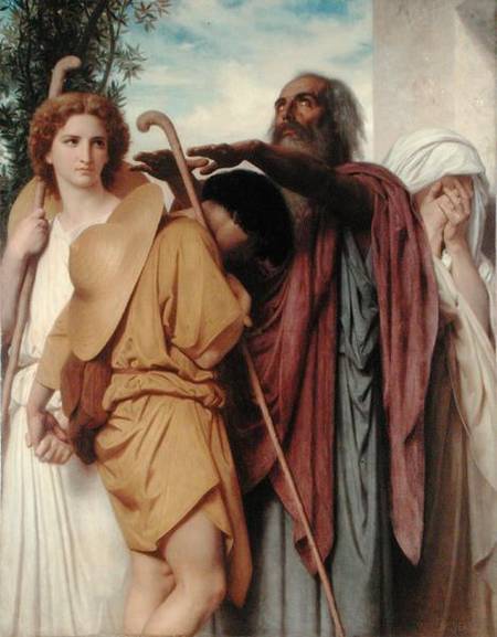 Tobias Receives his Father's Blessing à William Adolphe Bouguereau