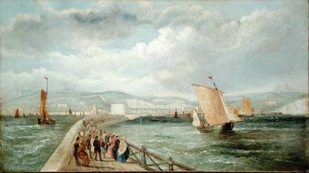 Dover from the Admiralty Pier à William Adolphus Knell