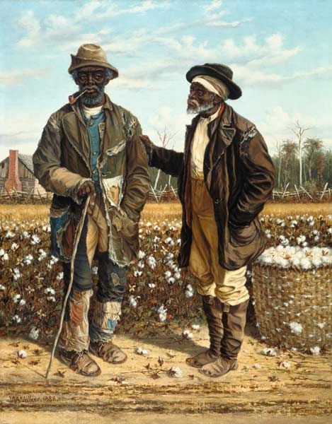 Deux vieux cueilleurs de coton noirs dans la conversation. à William Aiken Walker