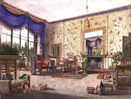 The Chinese Drawing Room, Middleton Park, Oxfordshire à William Alfred Delamotte