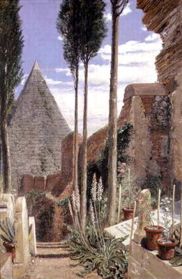 Shelley's Grave in the New Protestant Cemetery in Rome, 1873 à William Bell Scott
