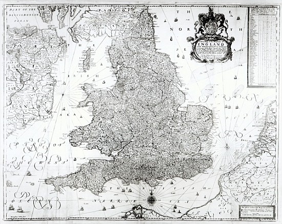 A New Map of the Kingdom of England and the Principalitie of Wales à William Berry