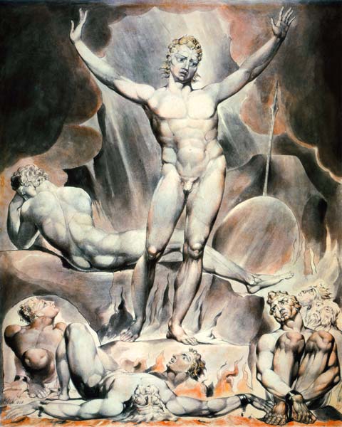 Satan Arousing the Rebel Angels à William Blake