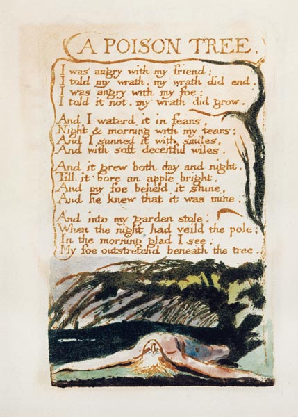 A Poison Tree, from Songs of Experience à William Blake